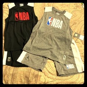 2 sets of NBA basketball tank and shorts sz8